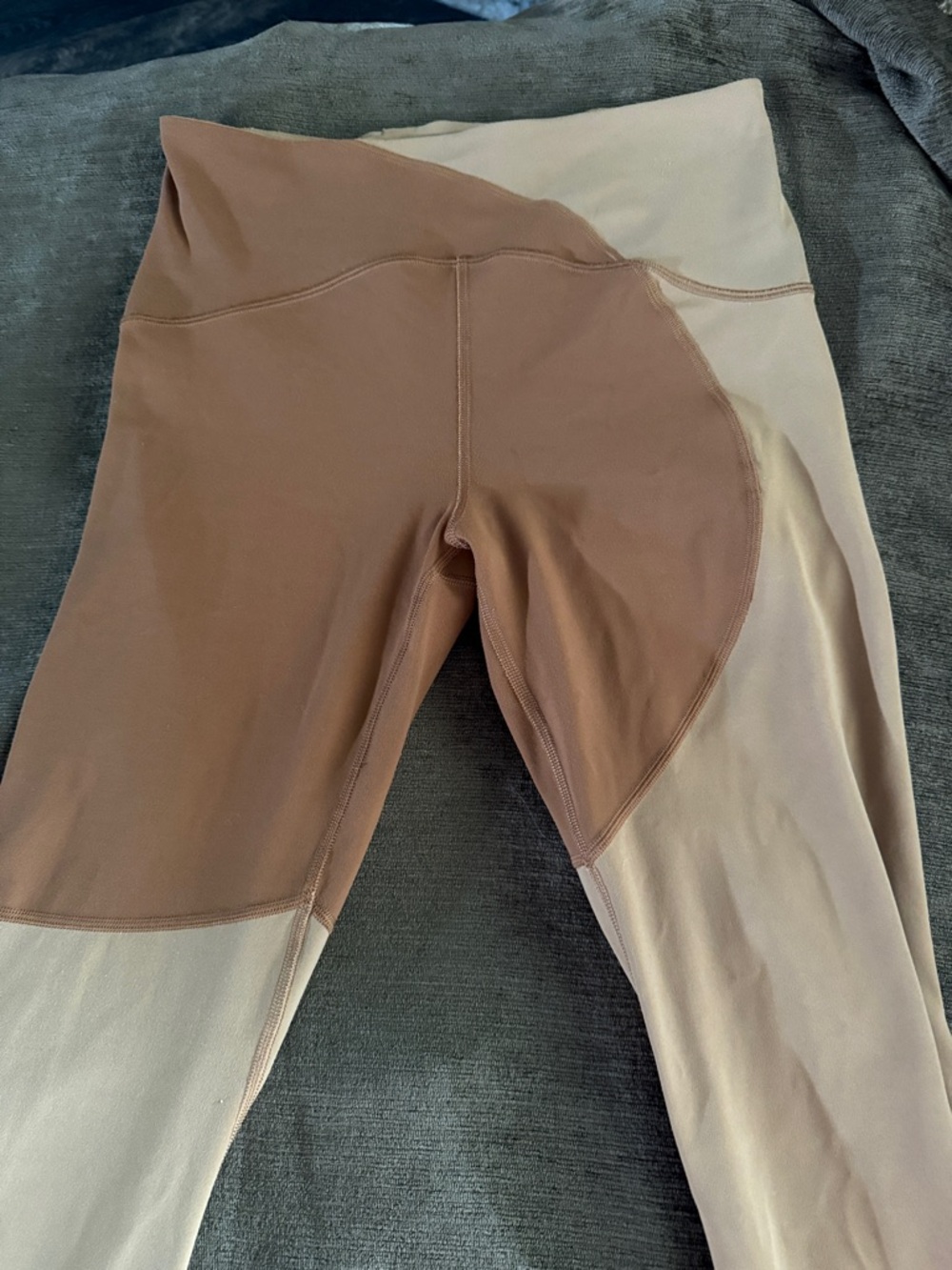 lululemon athletica Two-Tone Brown and Cream Leggings